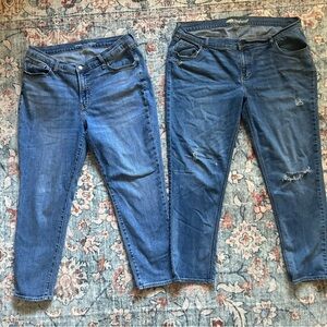 Size 16 jeans. 2 pair.